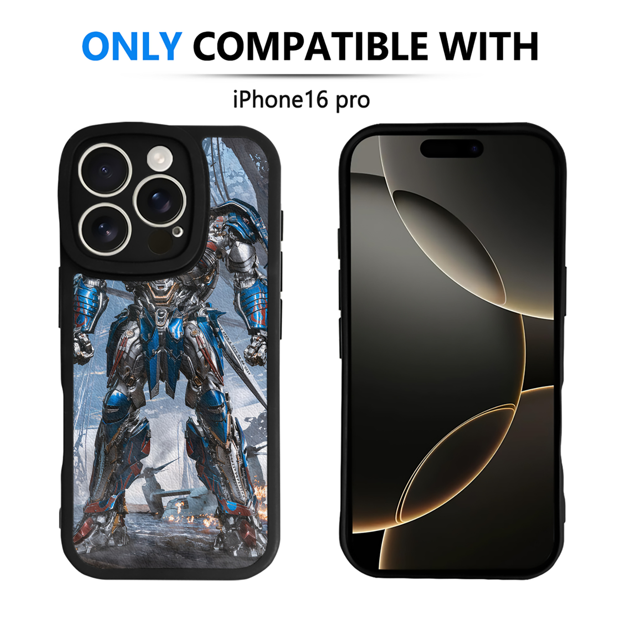 （画像用） Transformers トランスフォーマー 【iPhone 16シリーズ対応】シリコンスマホケース（レザー調） 材質：シリコン